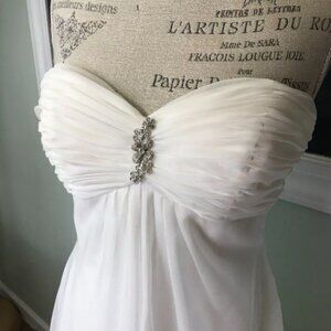 Nwot David Bridals Galina Ivory Wedding Dress Size Medium